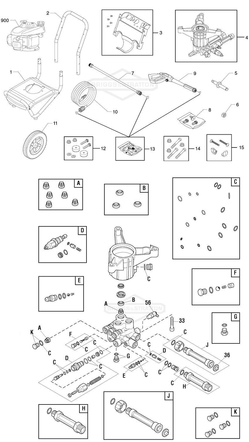 POWERBOSS 020574 pressure washer parts